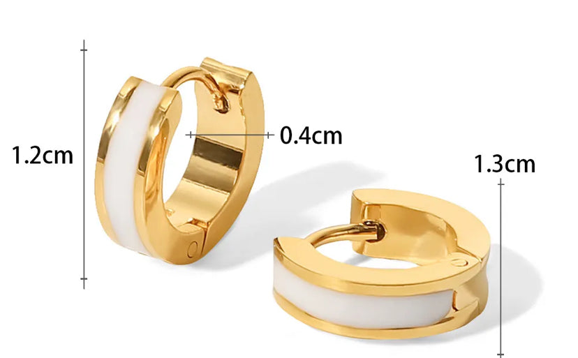 Boucles d'oreilles Elena blanche (Mini)